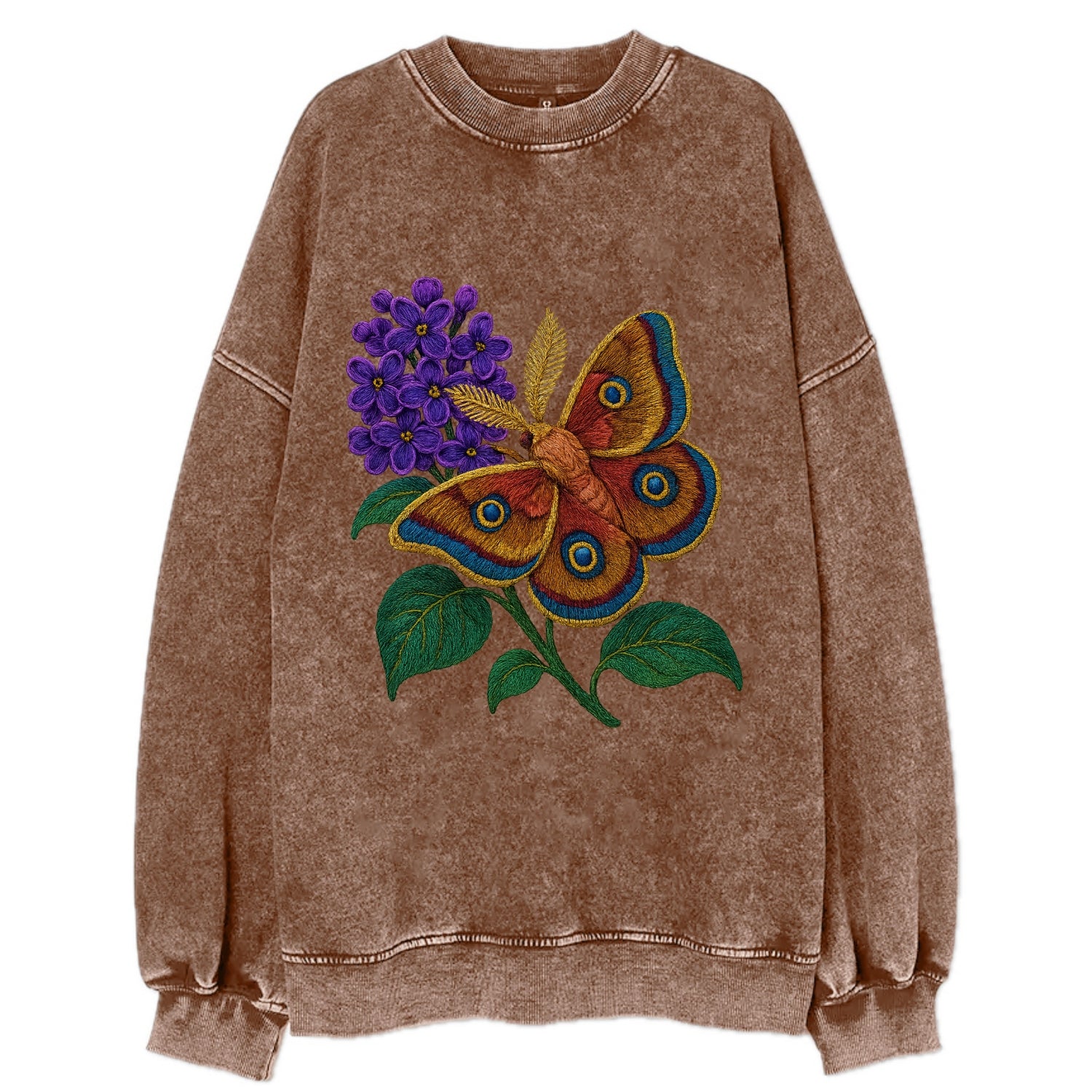 Polyphemus Moth - Vintage Sweatshirt - Brown