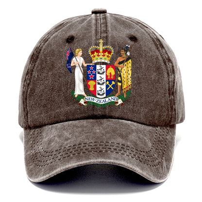 Coat Of Arms Of New Zealand - Classic Cap - Brown