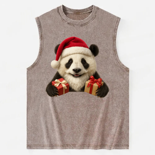 Santa Panda  - Vintage Washed Tank