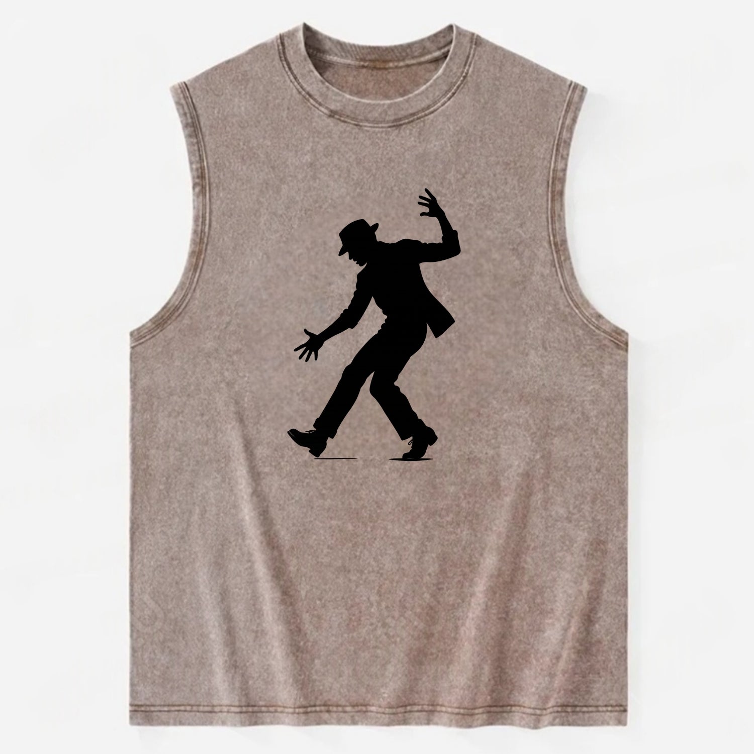 Tap dancer dramatic step - Vintage Washed Tank - Brown