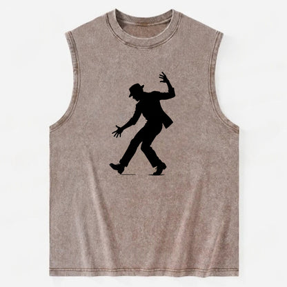 Tap dancer dramatic step - Vintage Washed Tank - Brown