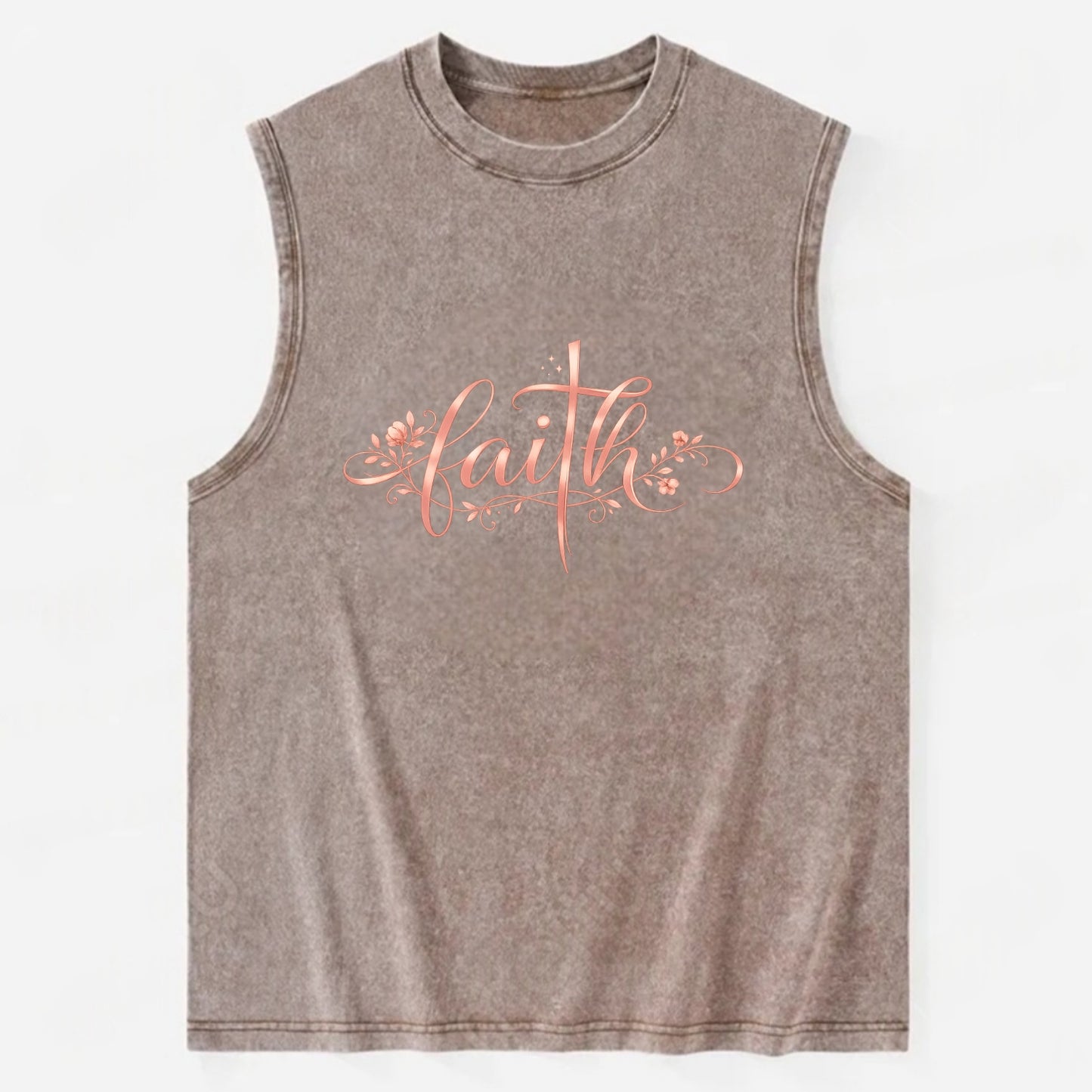 Faith - Vintage Washed Tank - Brown