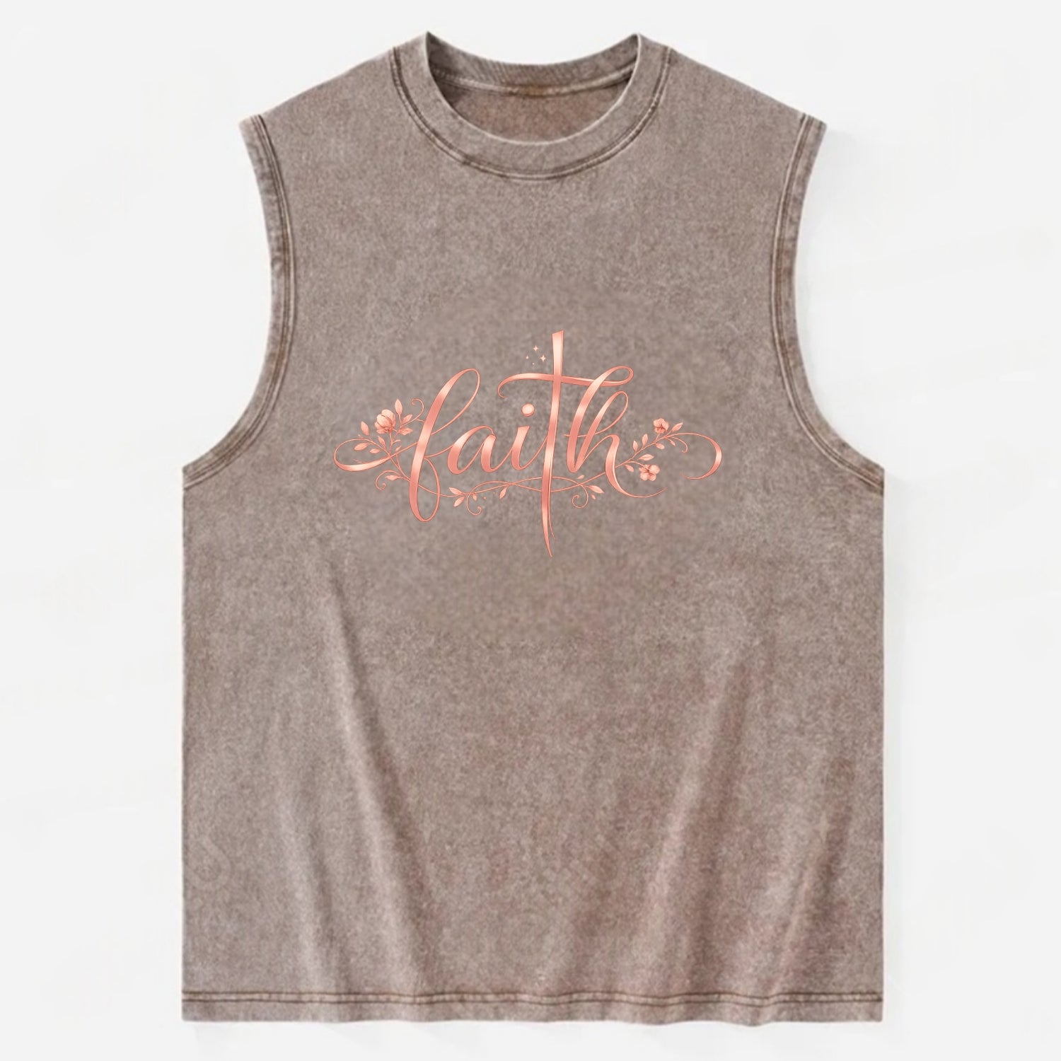 Faith - Vintage Washed Tank - Brown