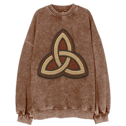 Trinity Knot  - Vintage Sweatshirt - Brown