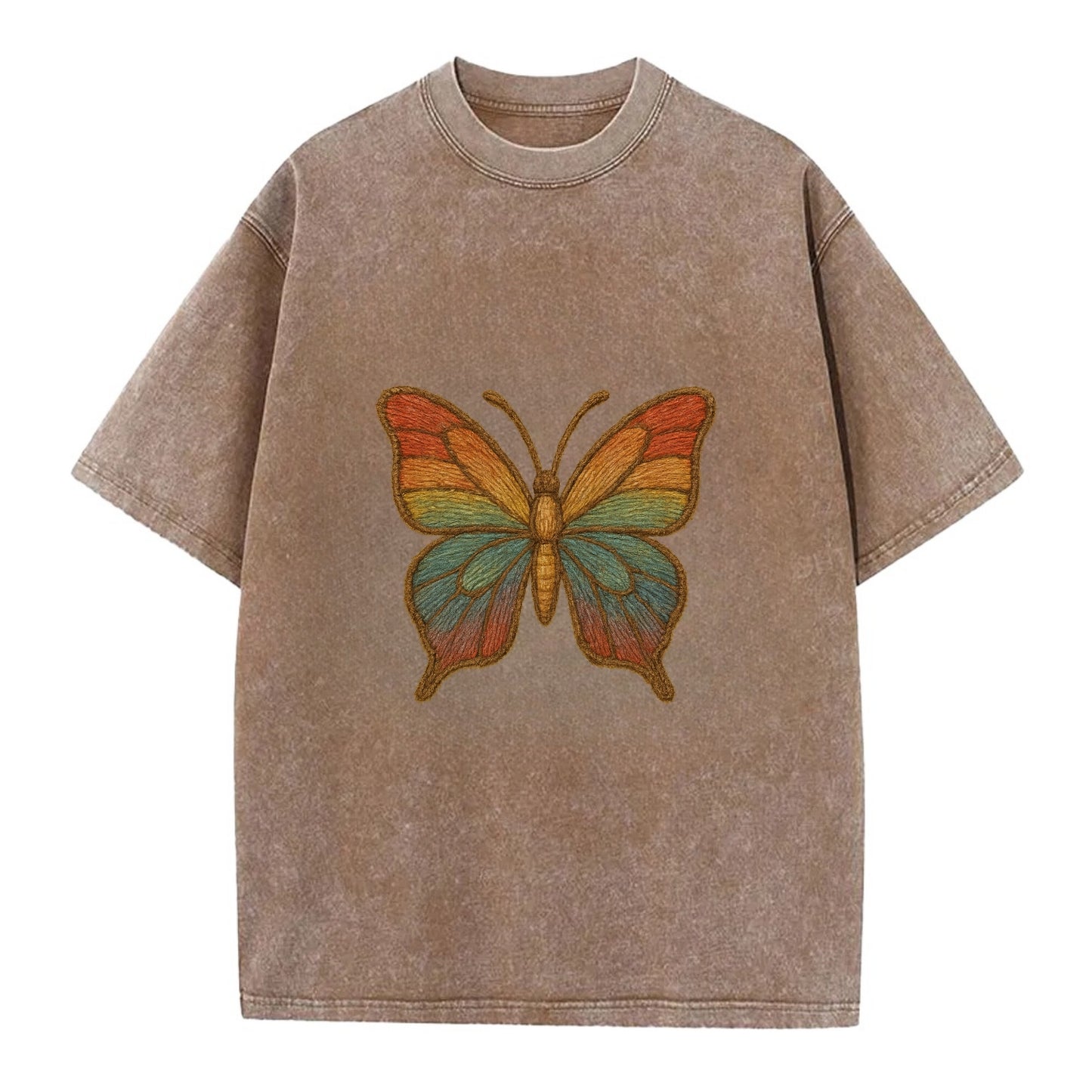Butterfly Transformation  - Vintage T-shirt - Brown
