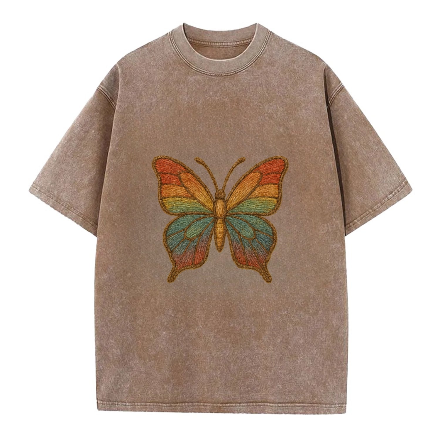 Butterfly Transformation  - Vintage T-shirt - Brown