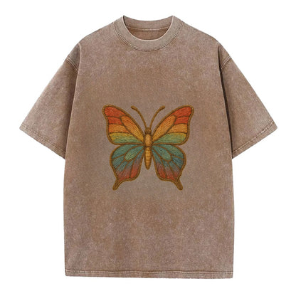 Butterfly Transformation  - Vintage T-shirt - Brown