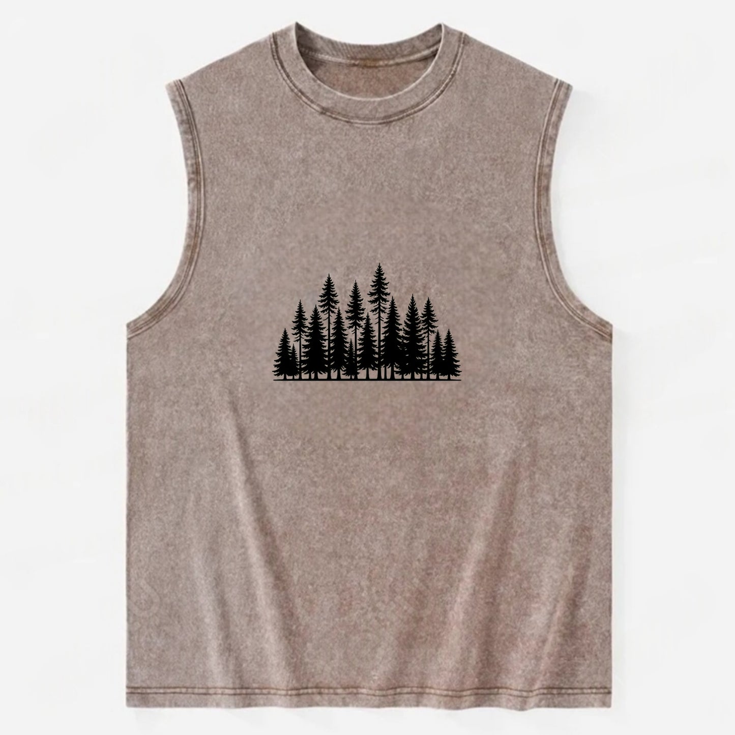 Pine Forest - Vintage Washed Tank - Brown