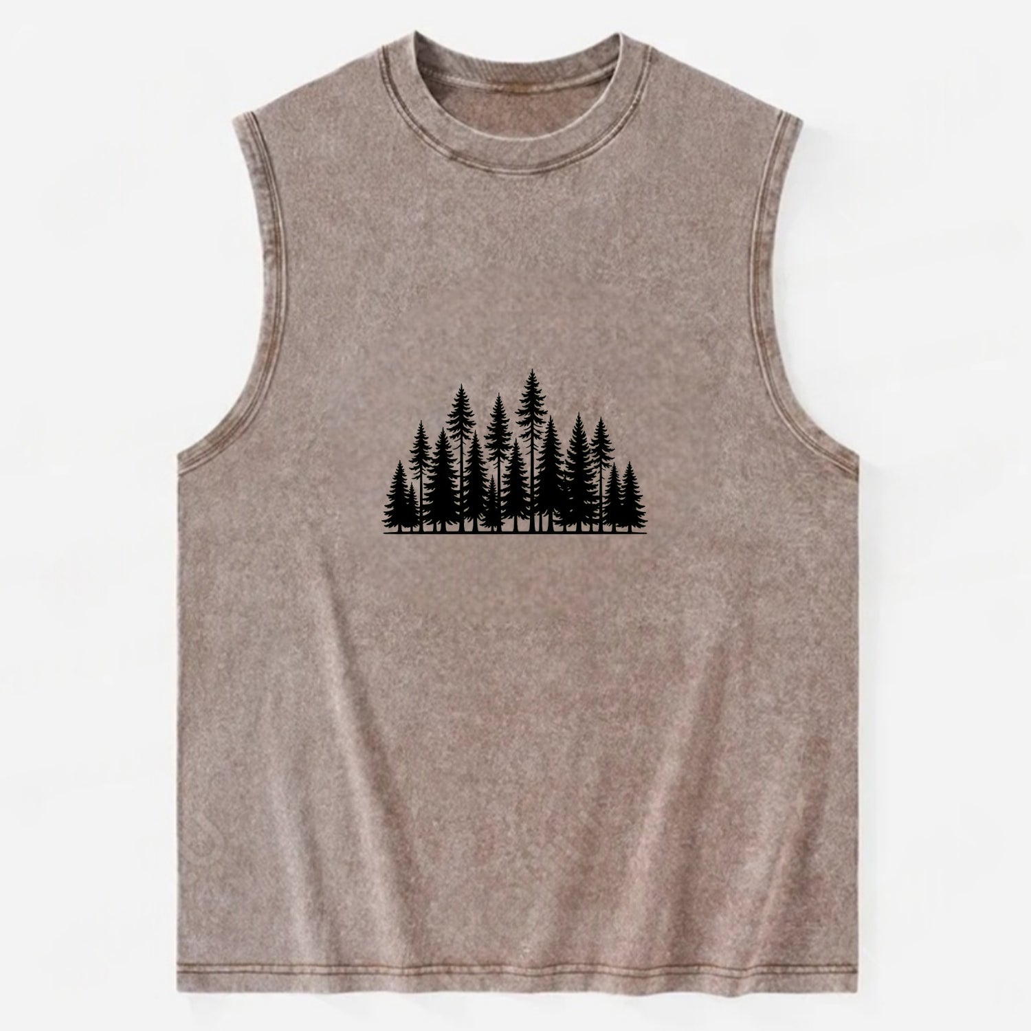 Pine Forest - Vintage Washed Tank - Brown