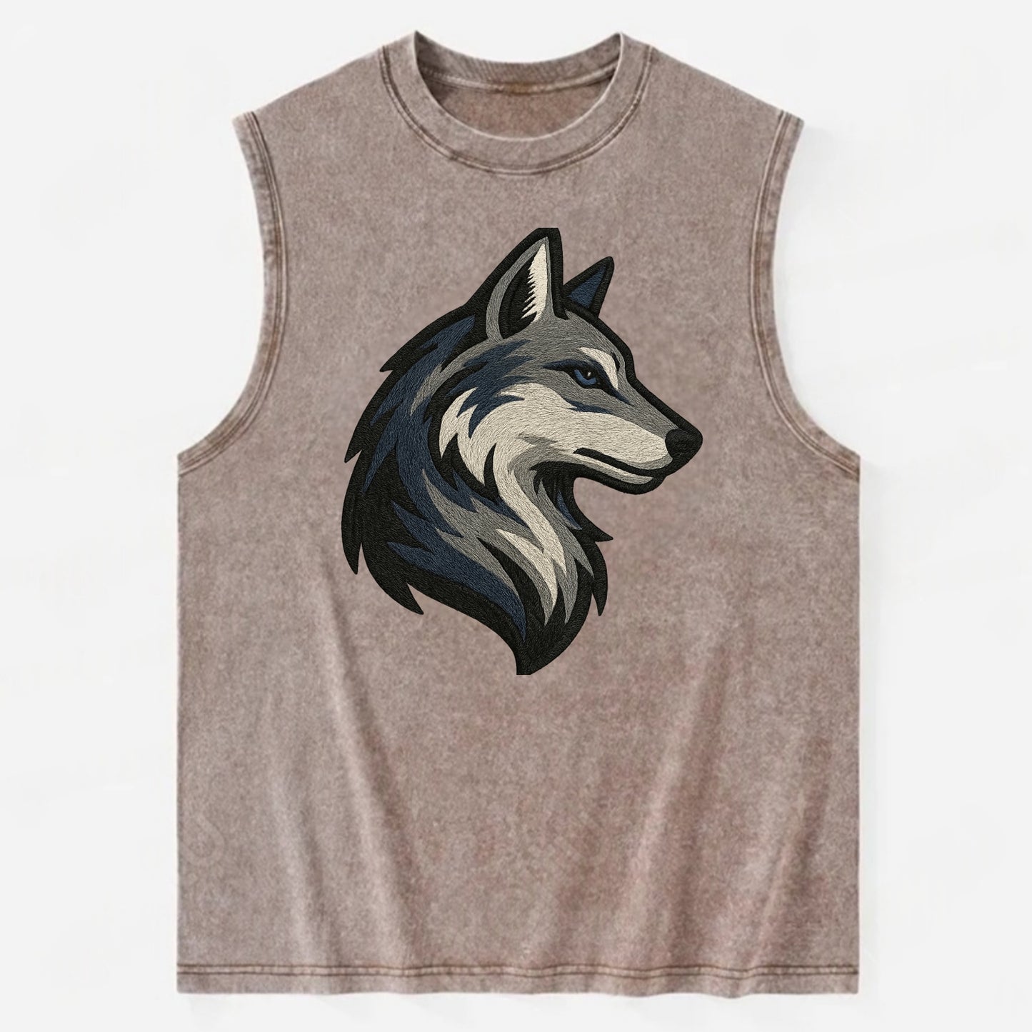 Lone Wolf Wanderer  - Vintage Washed Tank - Brown