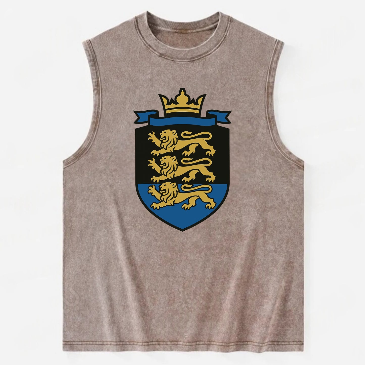Estonia Royal Logo  - Vintage Washed Tank - Brown