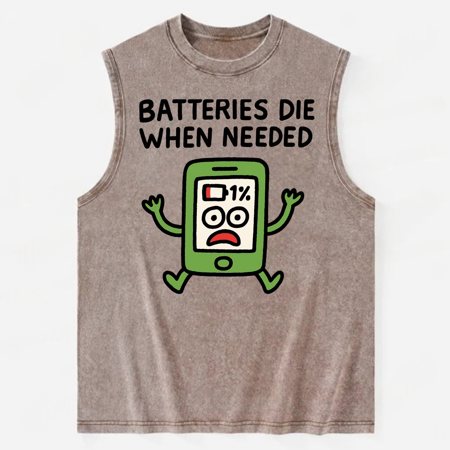 Hammer and Anvil  - Vintage Washed Tank - Brown