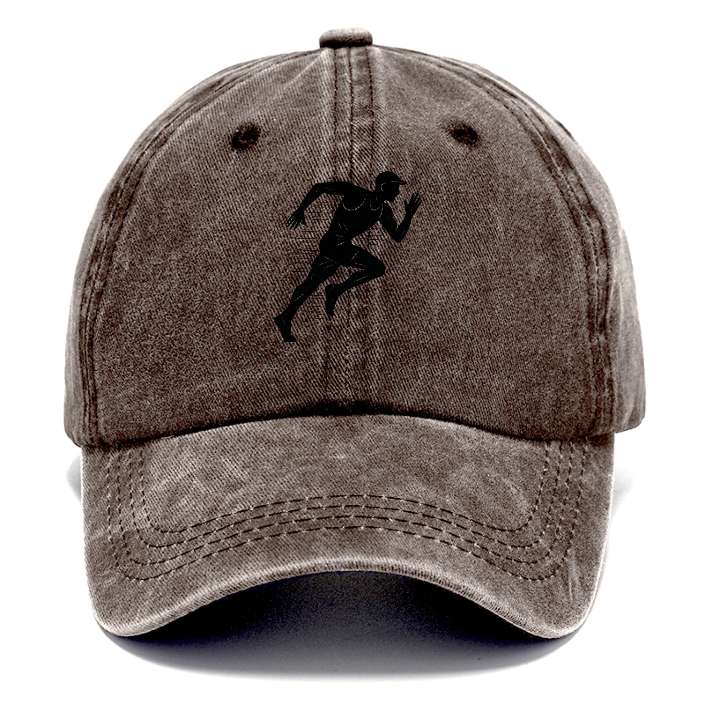 Runner in full stride sprinting - Classic Cap - Brown