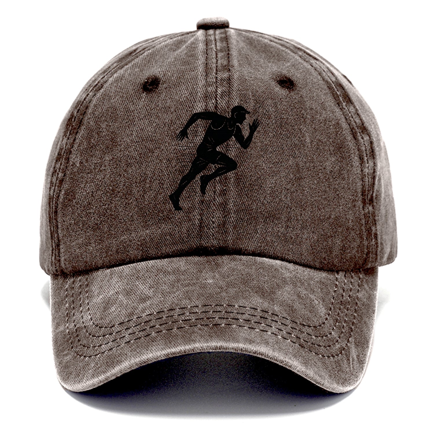 Runner in full stride sprinting - Classic Cap - Brown