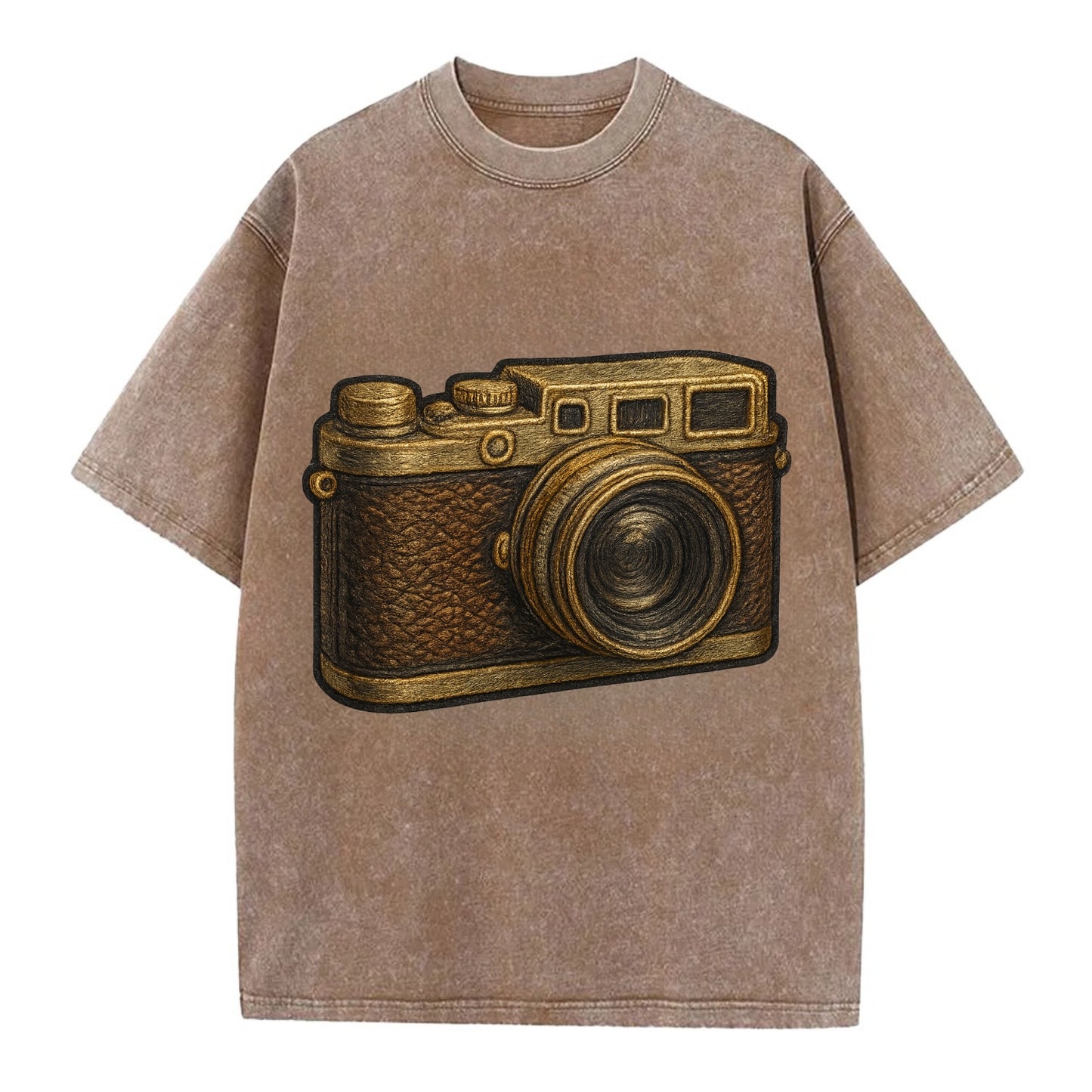 Film Camera  - Vintage T-shirt - Brown