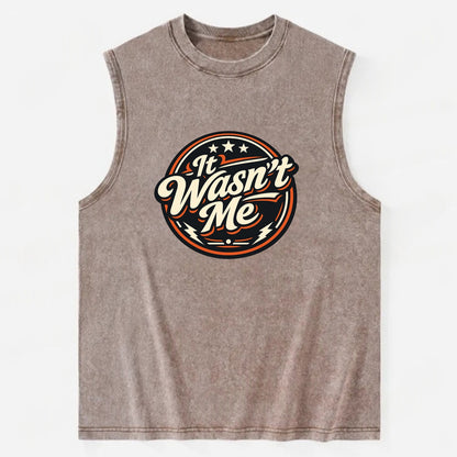 Unapologetic Rebel Emblem - Vintage Washed Tank - Brown