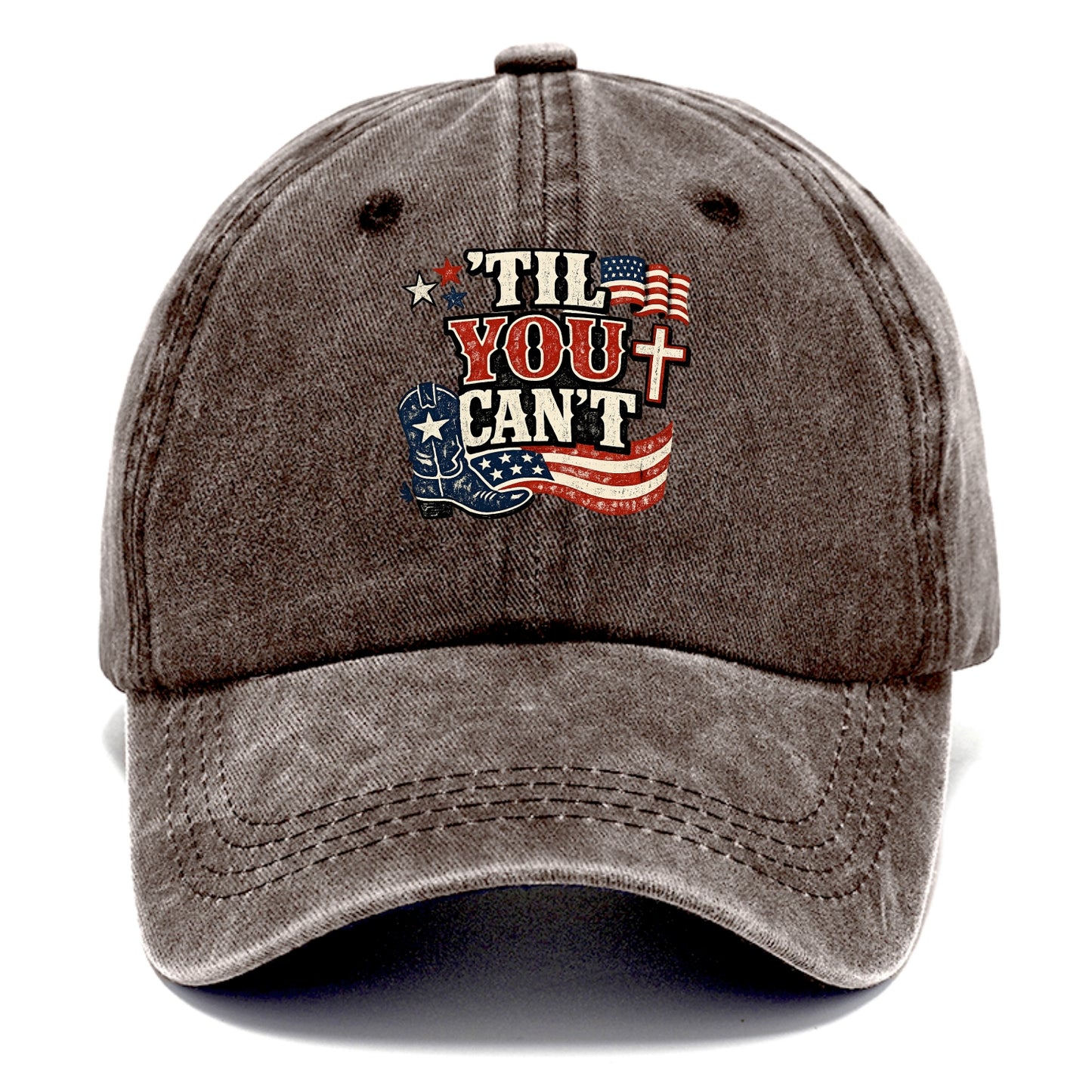 Til You Cant - Patriot Cross - Classic Cap - Brown