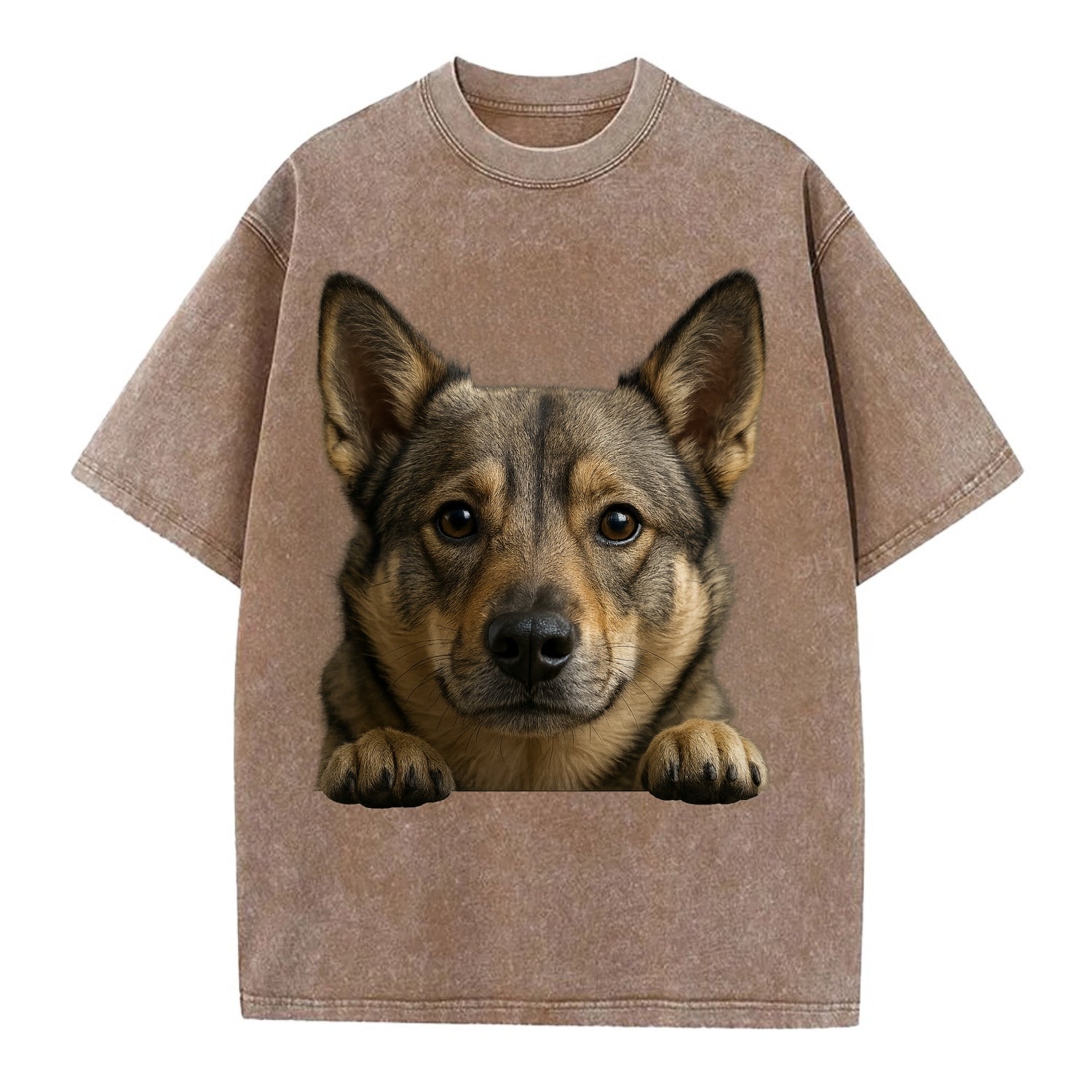 Swedish Vallhund  - Vintage T-shirt - Brown