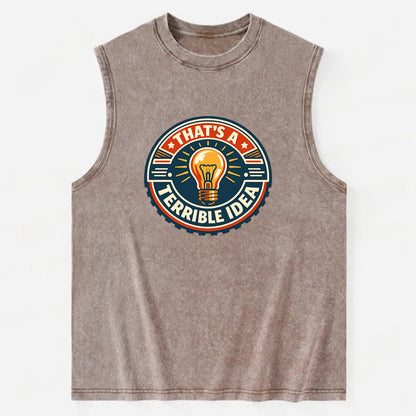 Bold Idea Rebellion - Vintage Washed Tank - Brown