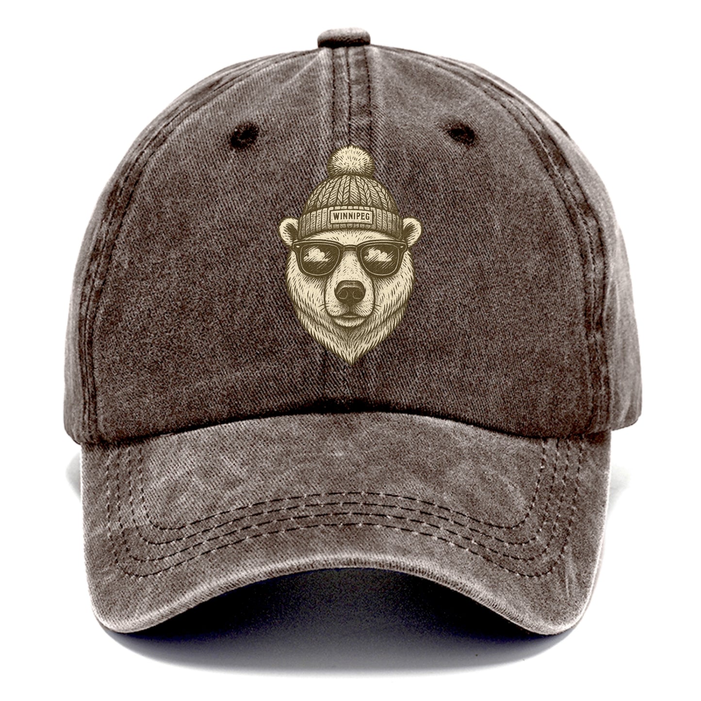 Winnipeg Polar Bear wearing Winnipeg bea - Classic Cap - Brown