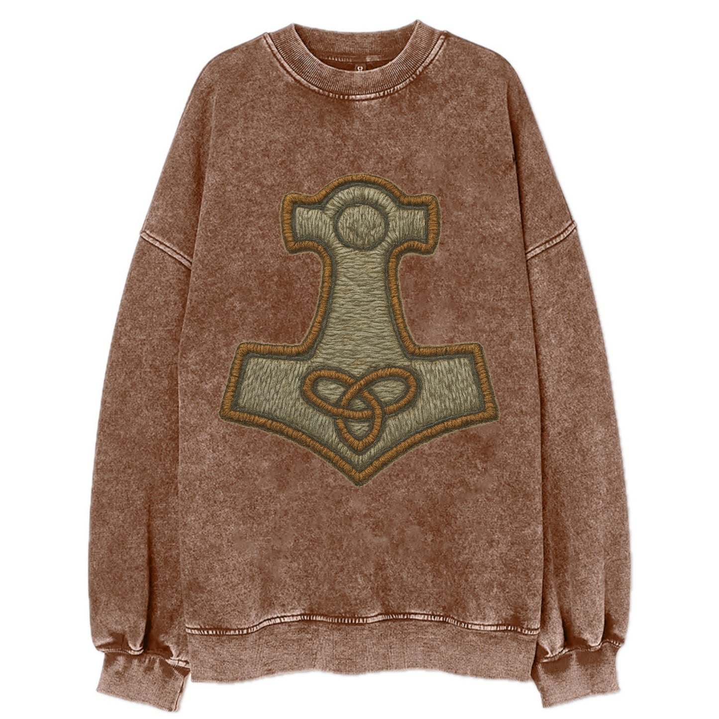 Mjolnir - Vintage Sweatshirt - Brown