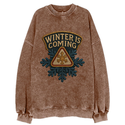 Winter Is Coming  - Vintage Sweatshirt - Brown
