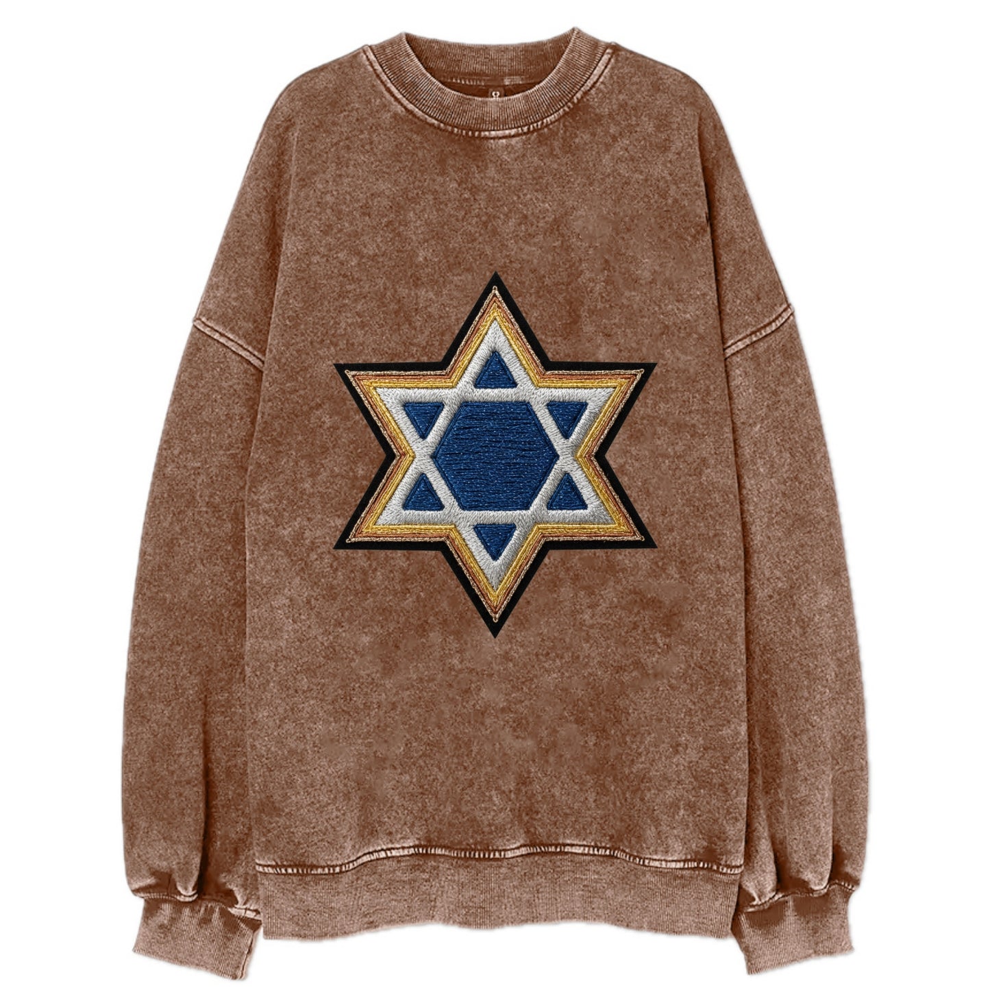 Star of David - Vintage Sweatshirt - Brown
