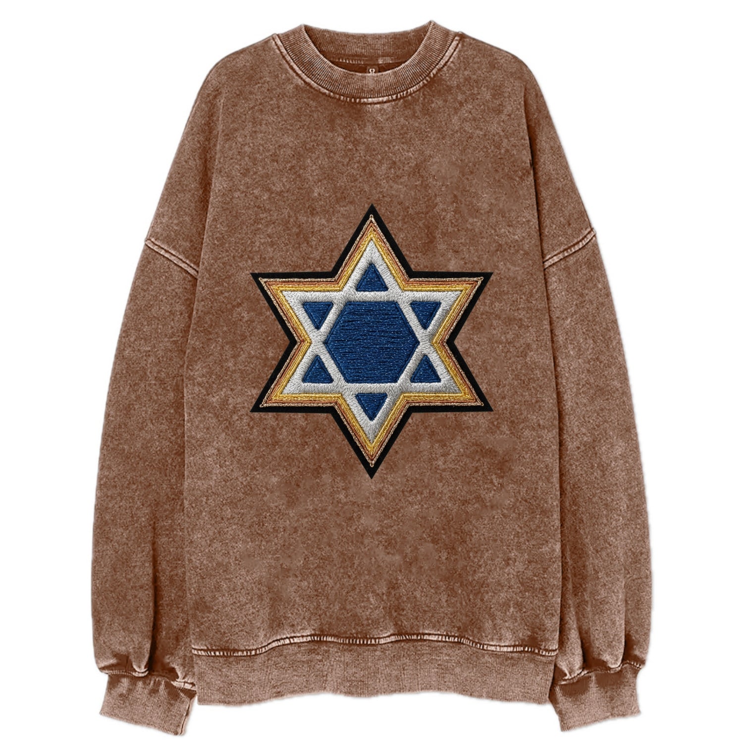 Star of David - Vintage Sweatshirt - Brown