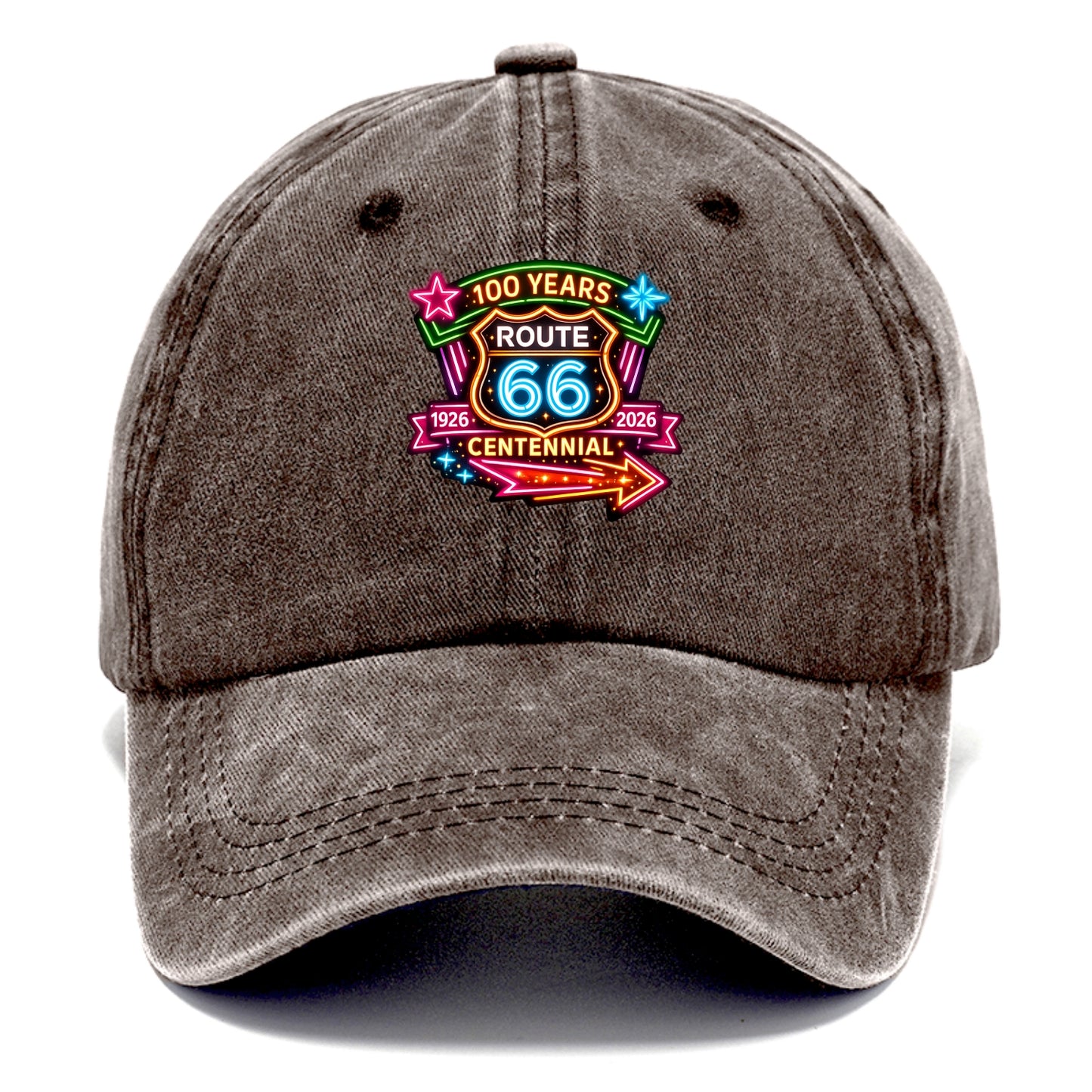 CENTENNIAL BADGE | 100 Years celebration emblem | 1926-2026 dates | Anniversary crest - Classic Cap - Brown
