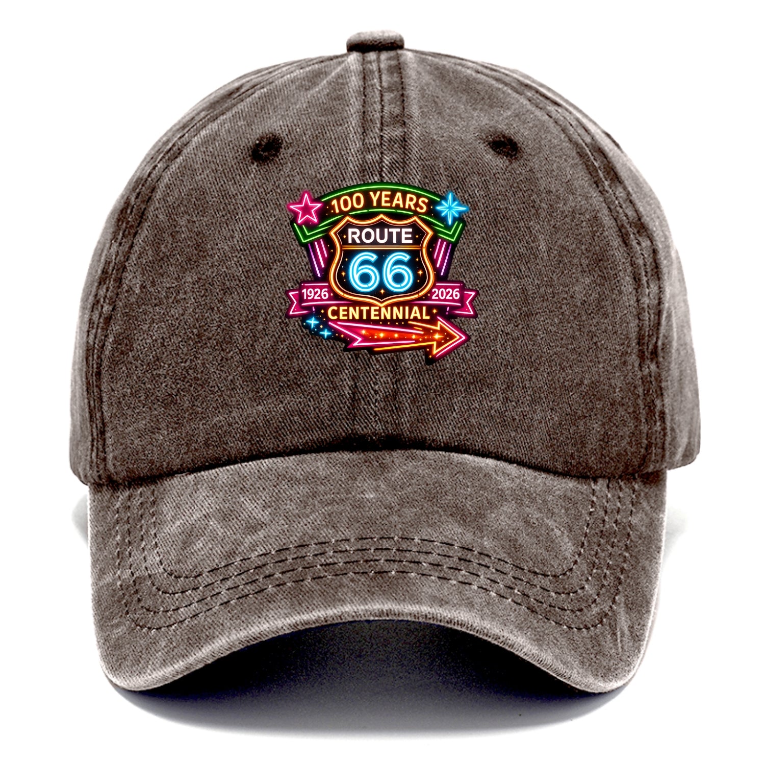 CENTENNIAL BADGE | 100 Years celebration emblem | 1926-2026 dates | Anniversary crest - Classic Cap - Brown