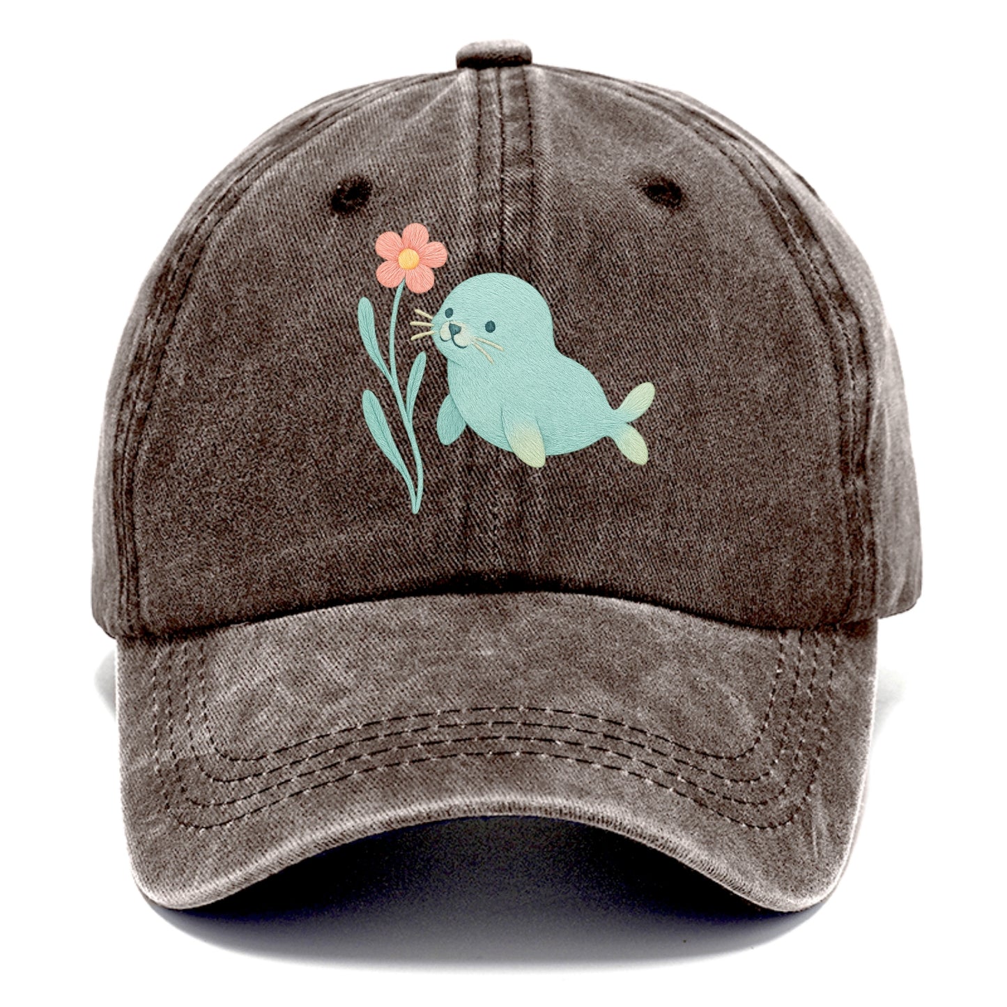 Mint Seal Pup - Classic Cap - Brown