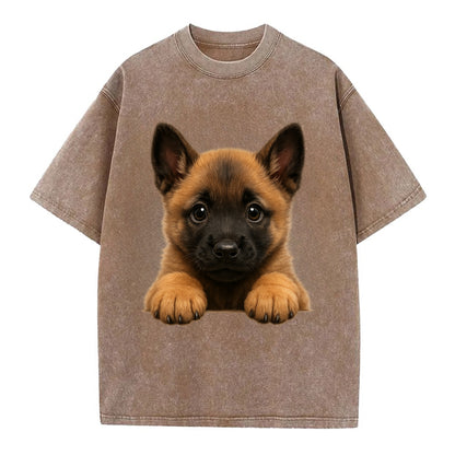Belgian Malinois  - Vintage T-shirt - Brown
