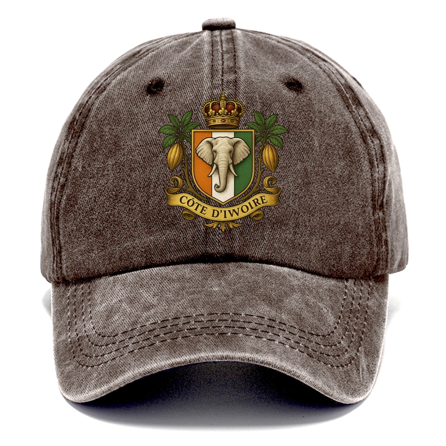 Ivory Coast Royal Logo  - Classic Cap - Brown