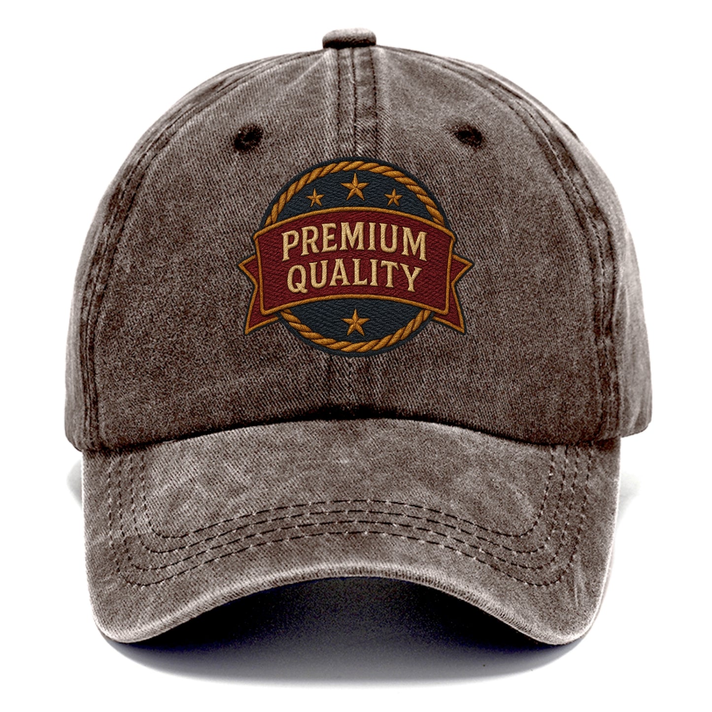 Premium Quality Badge  - Classic Cap - Brown