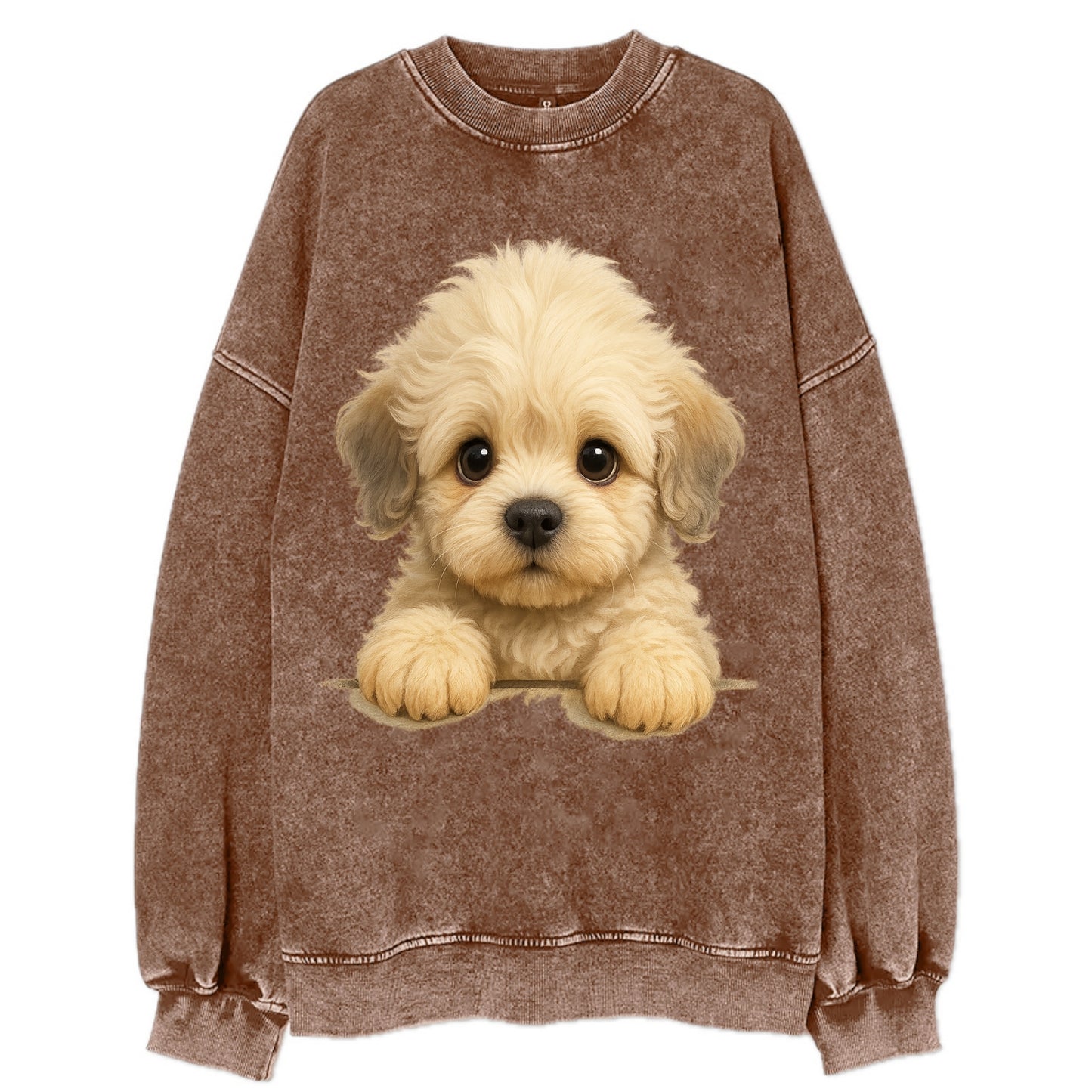 Dandie Dinmont Terrier  - Vintage Sweatshirt - Brown