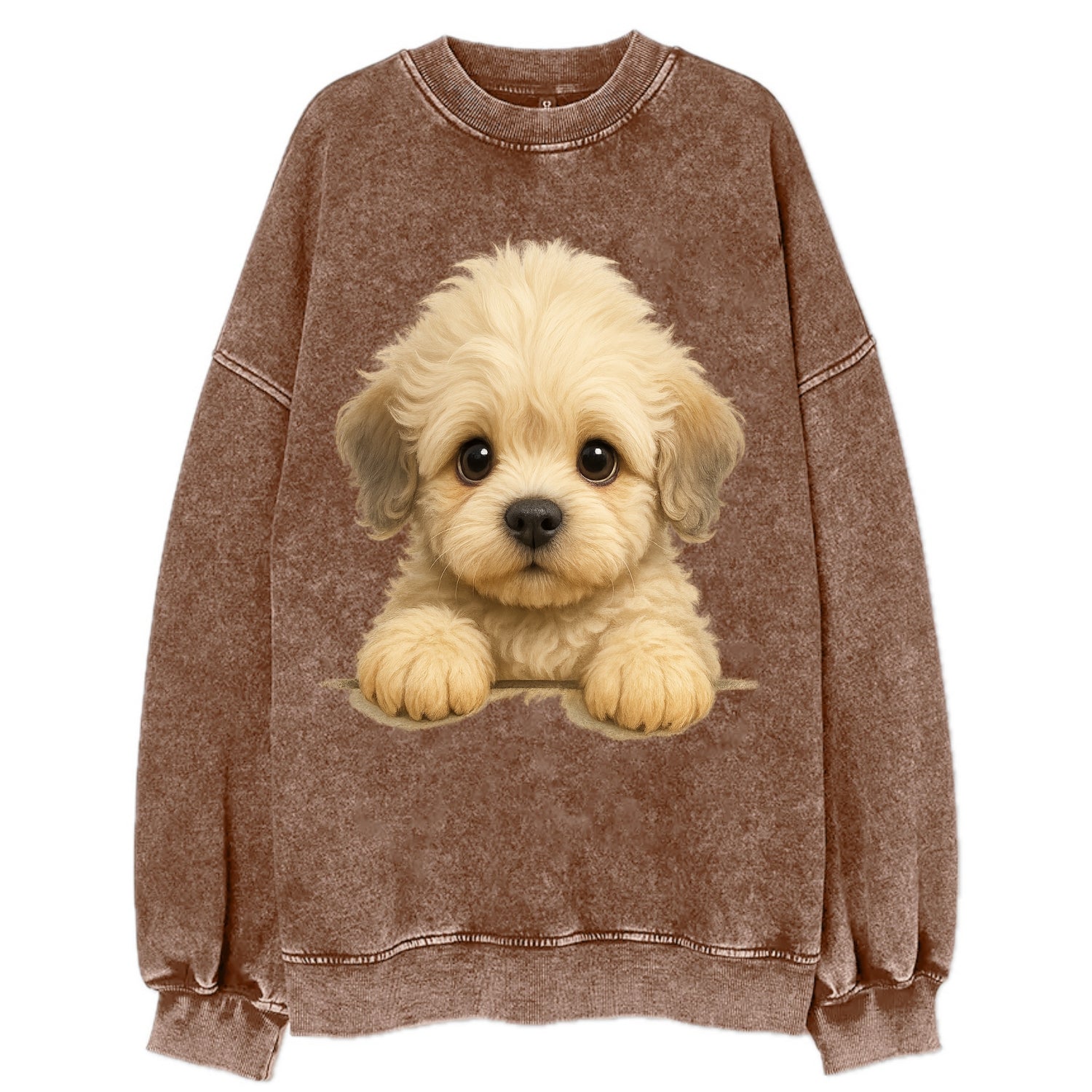 Dandie Dinmont Terrier  - Vintage Sweatshirt - Brown