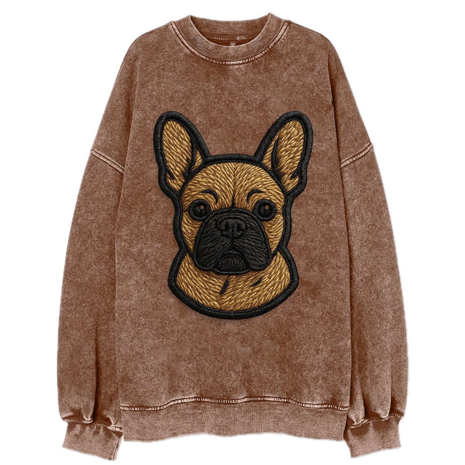 French Bulldog - Modern streetwear style - Vintage Sweatshirt - Brown