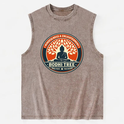 Zen Harmony Emblem - Vintage Washed Tank - Brown