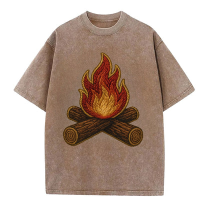 Campfire  - Vintage T-shirt - Brown
