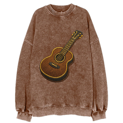 Vintage Guitar  - Vintage Sweatshirt - Brown