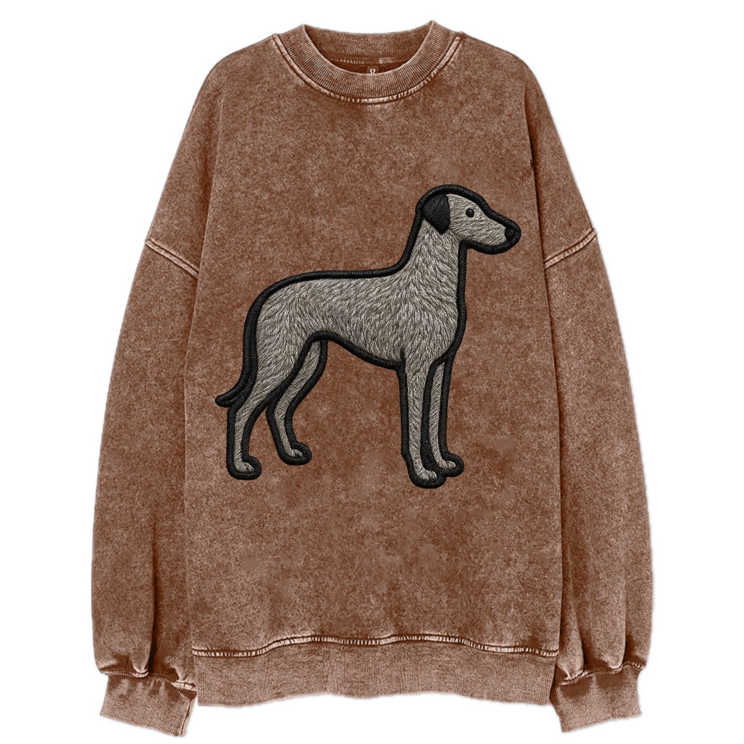 Scottish Deerhound - Trendy hound silhou - Vintage Sweatshirt - Brown