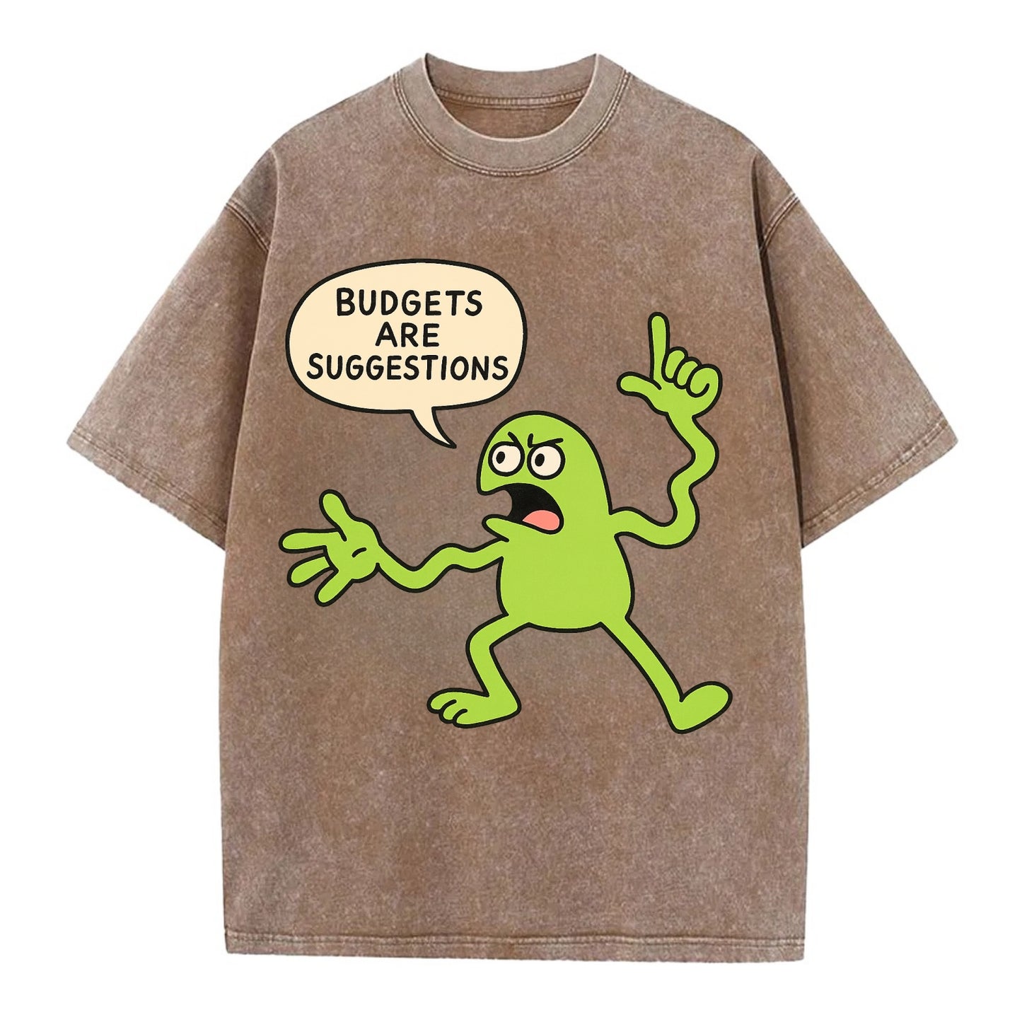 BUDGETS ARE SUGGESTIONS | Rebellious calculator - Vintage T-shirt - Brown