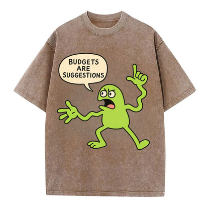 BUDGETS ARE SUGGESTIONS | Rebellious calculator - Vintage T-shirt - Brown