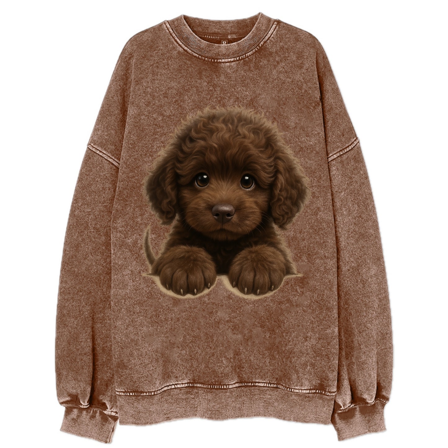 Irish Water Spaniel  - Vintage Sweatshirt - Brown