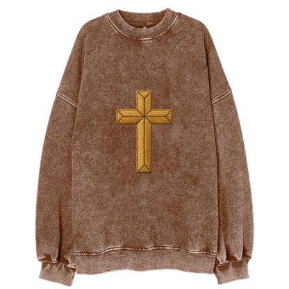 Rock Cross  - Vintage Sweatshirt - Brown