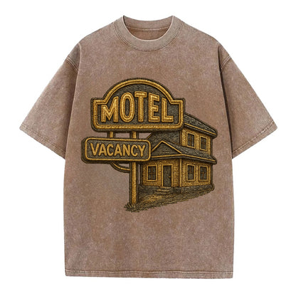 Motel Sign  - Vintage T-shirt - Brown