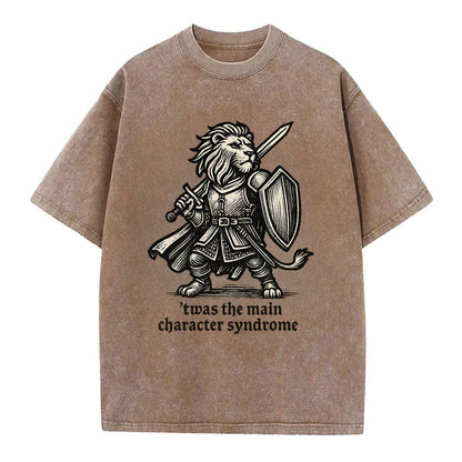 Main Character Syndrome Lion  - Vintage T-shirt - Brown