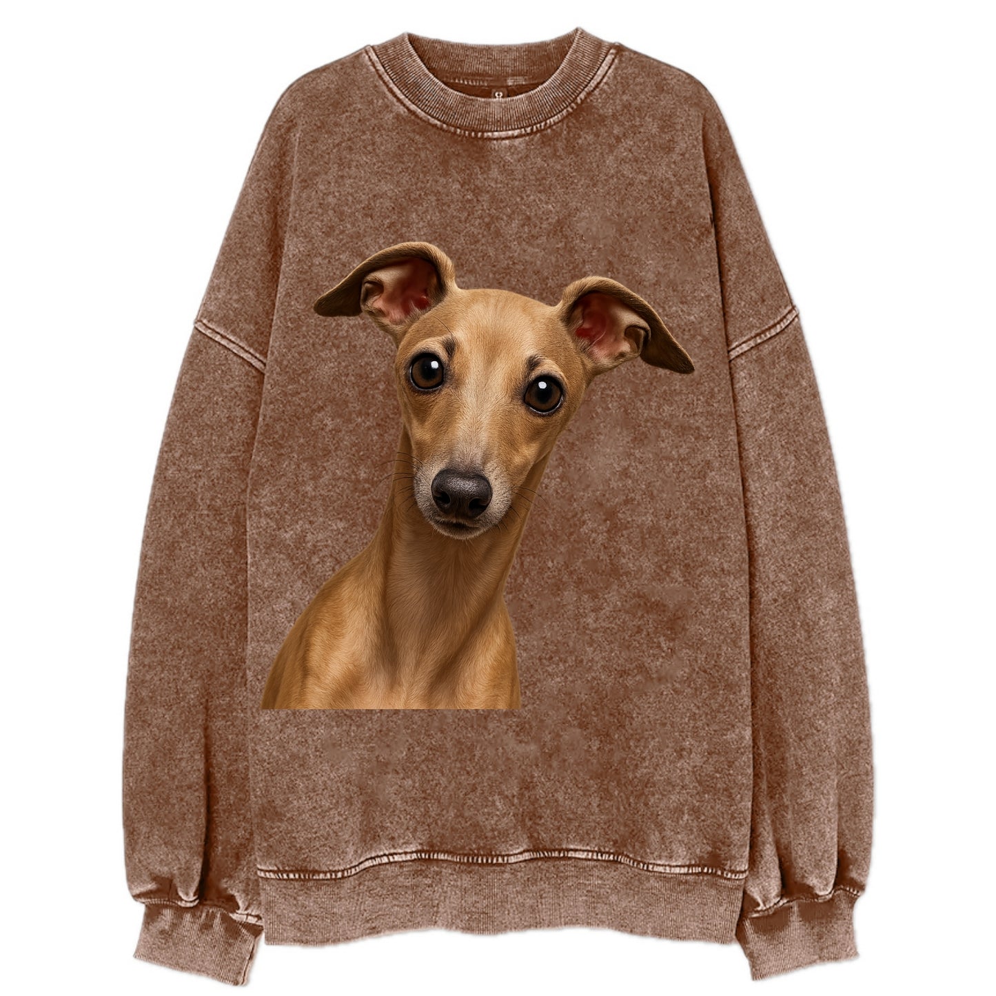 Italian Greyhound  - Vintage Sweatshirt - Brown