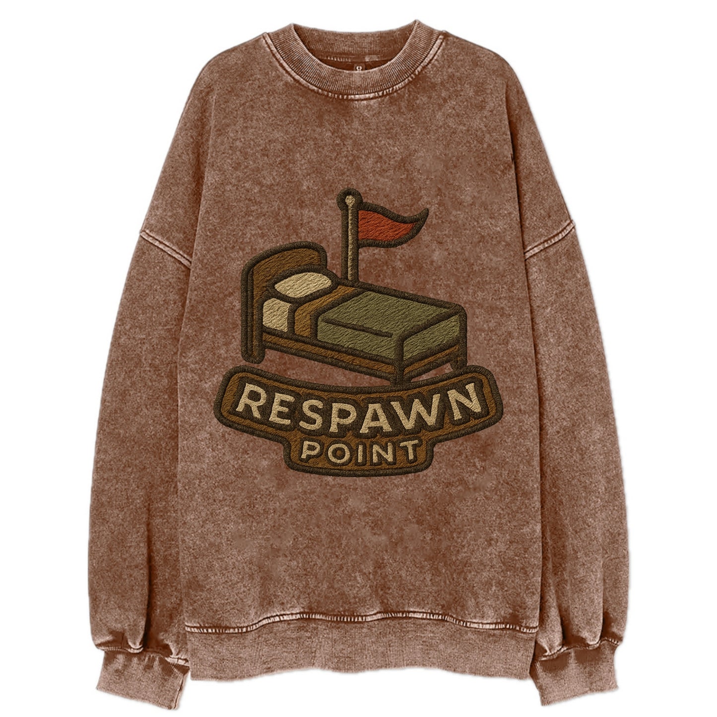 Respawn Point  - Vintage Sweatshirt - Brown