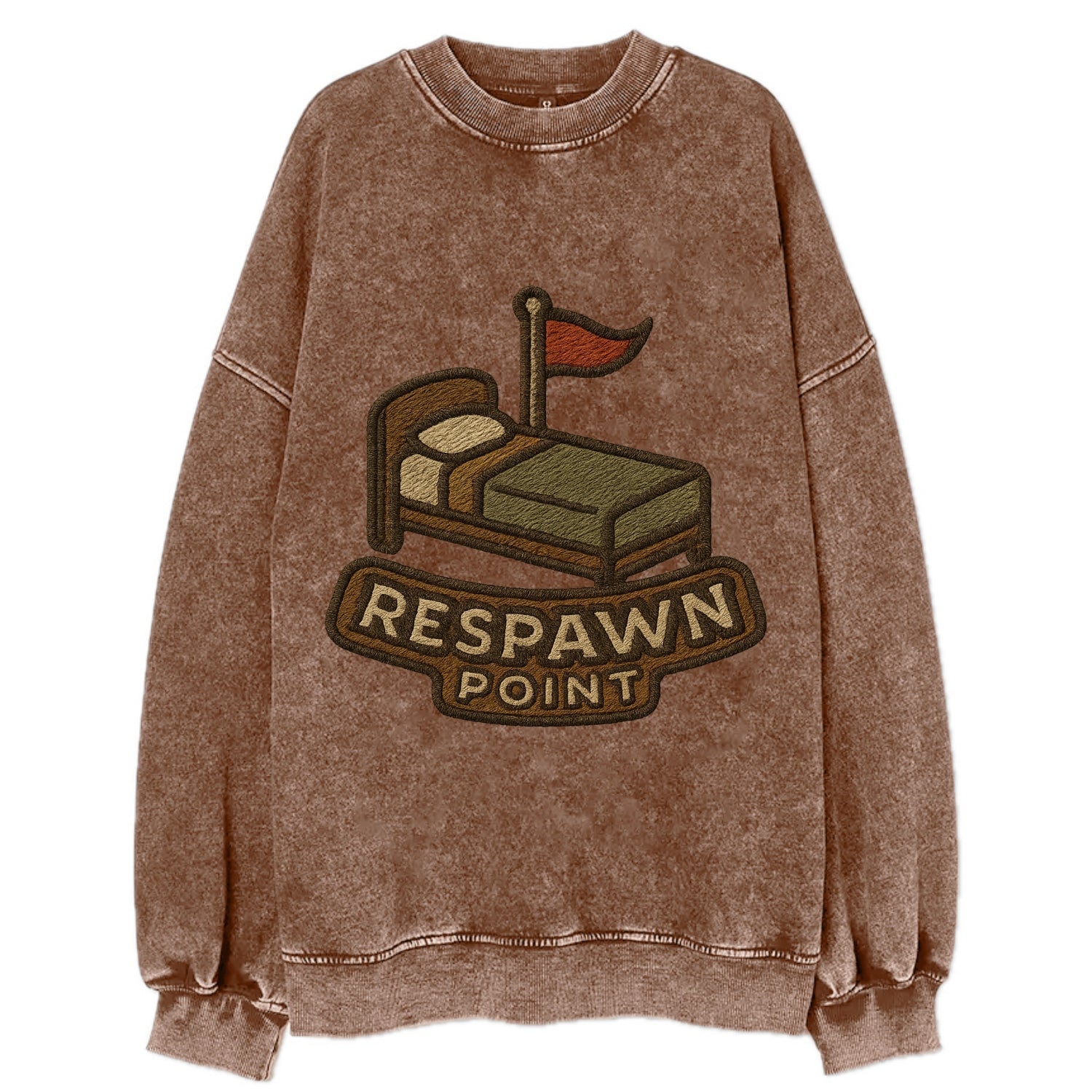 Respawn Point  - Vintage Sweatshirt - Brown